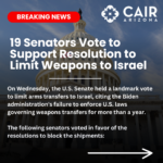 19 Senators Vote to Support Resolution to Limit Weapons to Israel